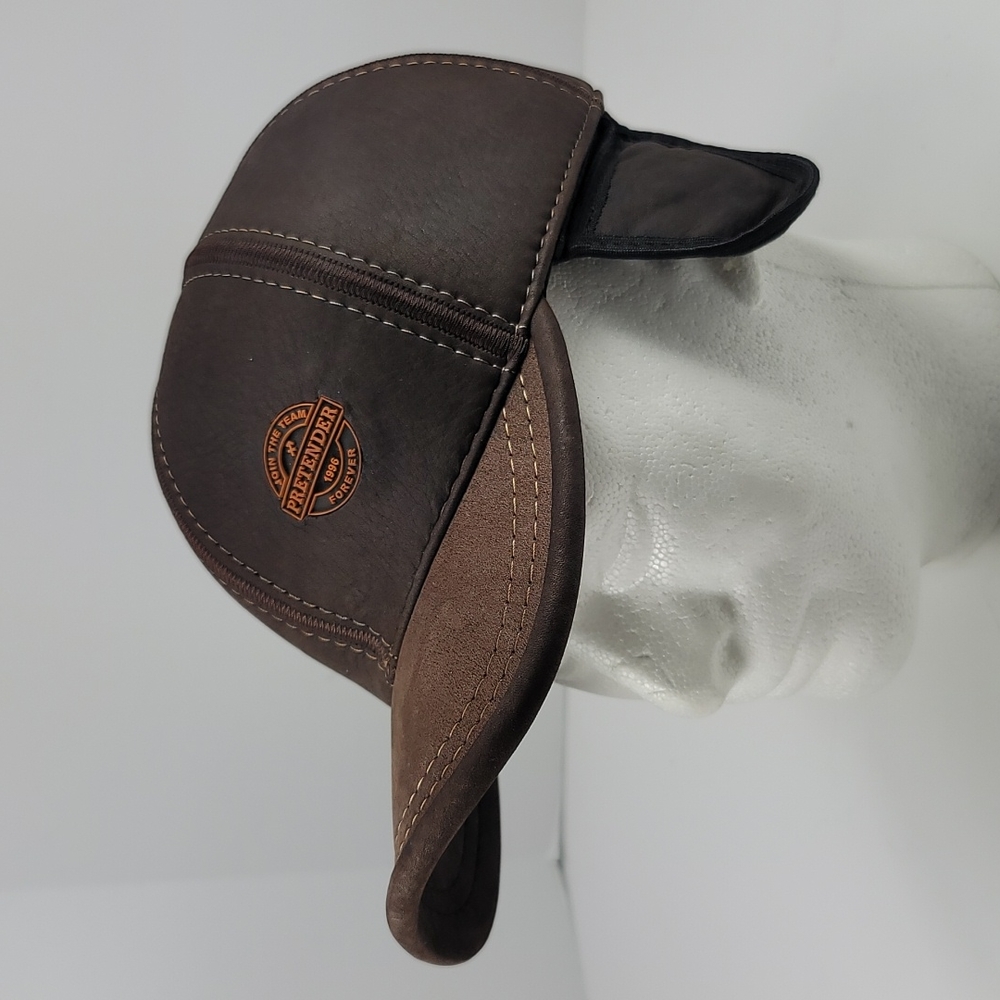 PRETENDER UK ALLSEASON LEATHER CAP W/ EAR FLAPS - Picture 2 of 7